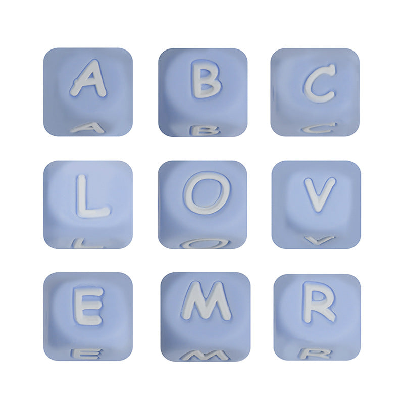 Silicone beads Food grade teething diy bracelet English Letters beads