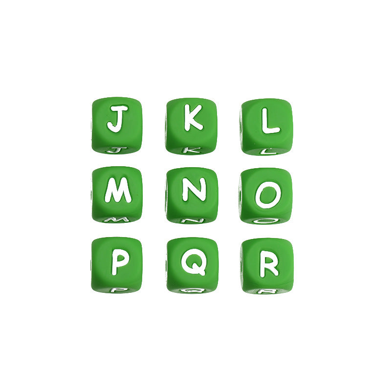Silicone beads Food grade teething diy bracelet English Letters beads