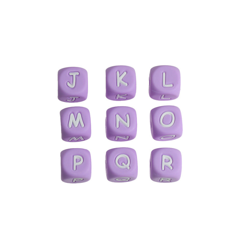Silicone beads Food grade teething diy bracelet English Letters beads