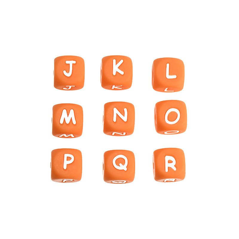Silicone beads Food grade teething diy bracelet English Letters beads
