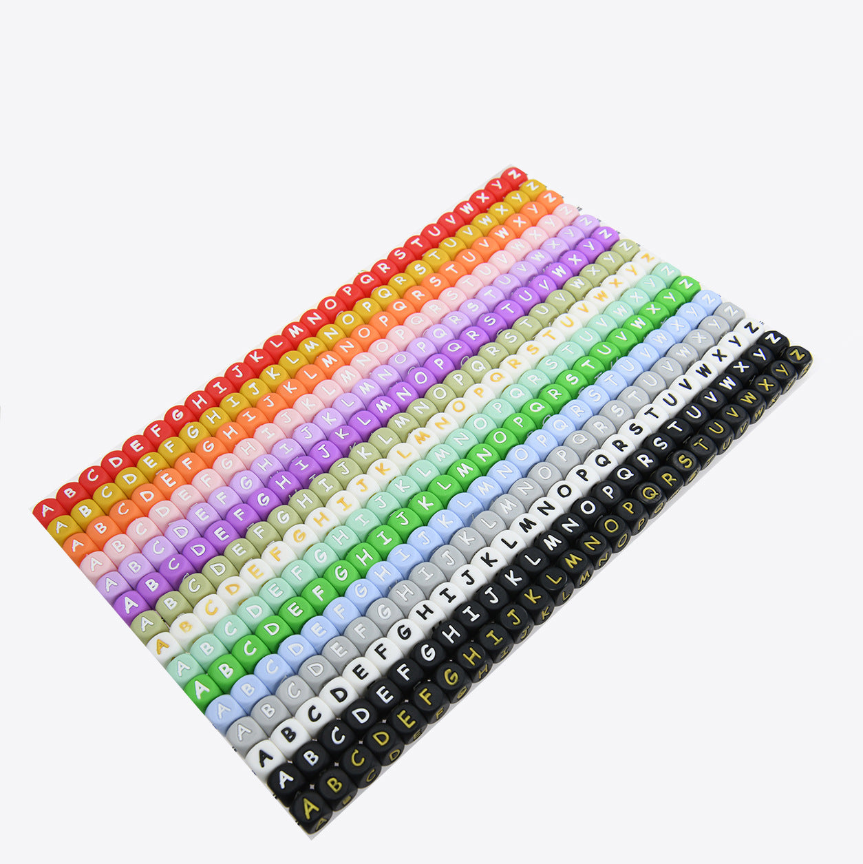 Silicone beads Food grade teething diy bracelet English Letters beads