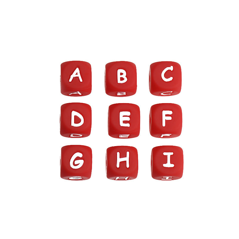 Silicone beads Food grade teething diy bracelet English Letters beads