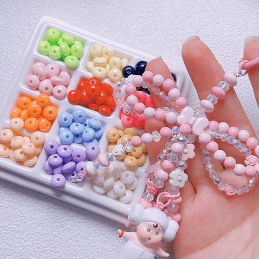 Color paint abacus beads beads  DIY handmade bead