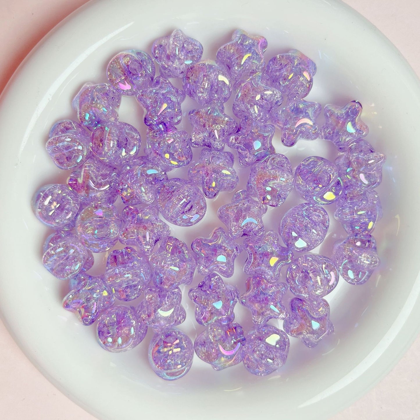 Burst floral large hole Pentacle straight hole beaded diy beads accessories