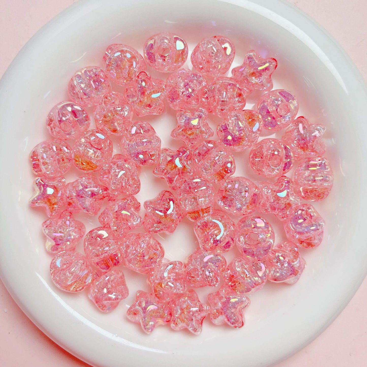 Burst floral large hole Pentacle straight hole beaded diy beads accessories