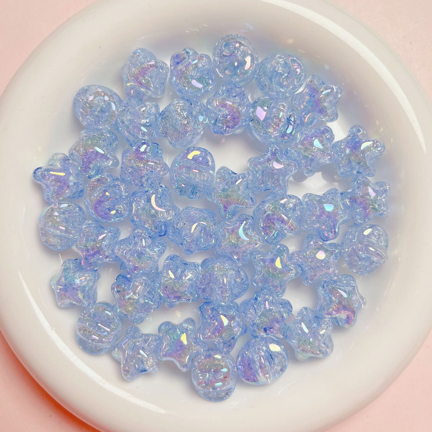 Burst floral large hole Pentacle straight hole beaded diy beads accessories